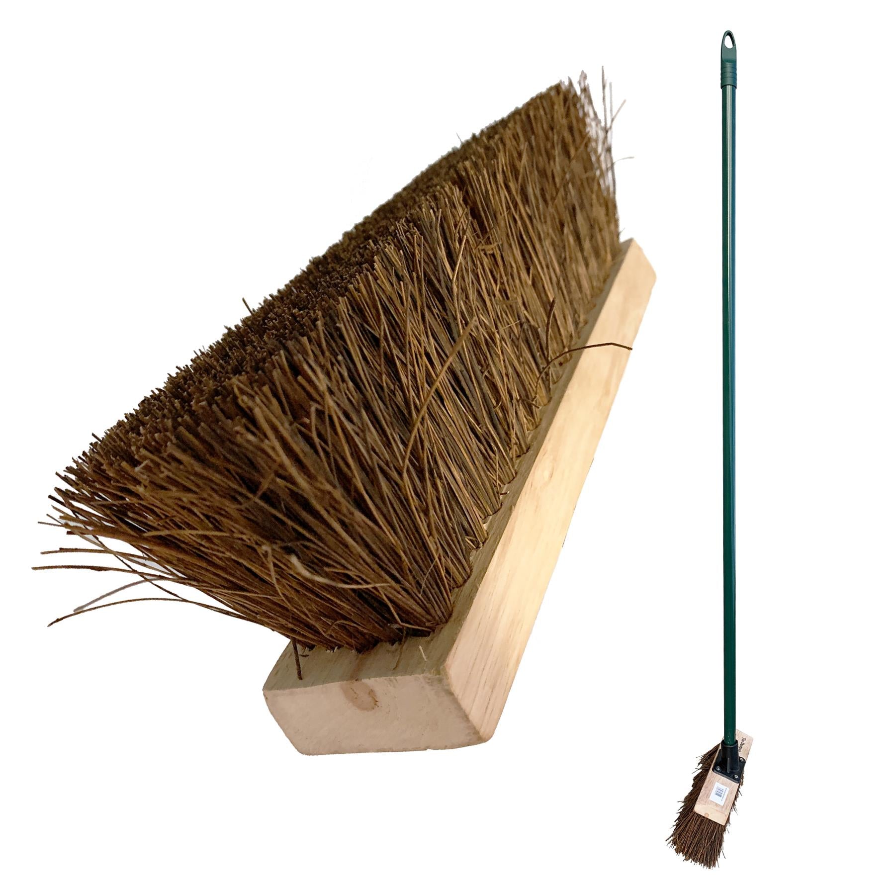 10" Bassine Broom with Screw Thread Bracket and Metal Handle - The Dustpan and Brush Store