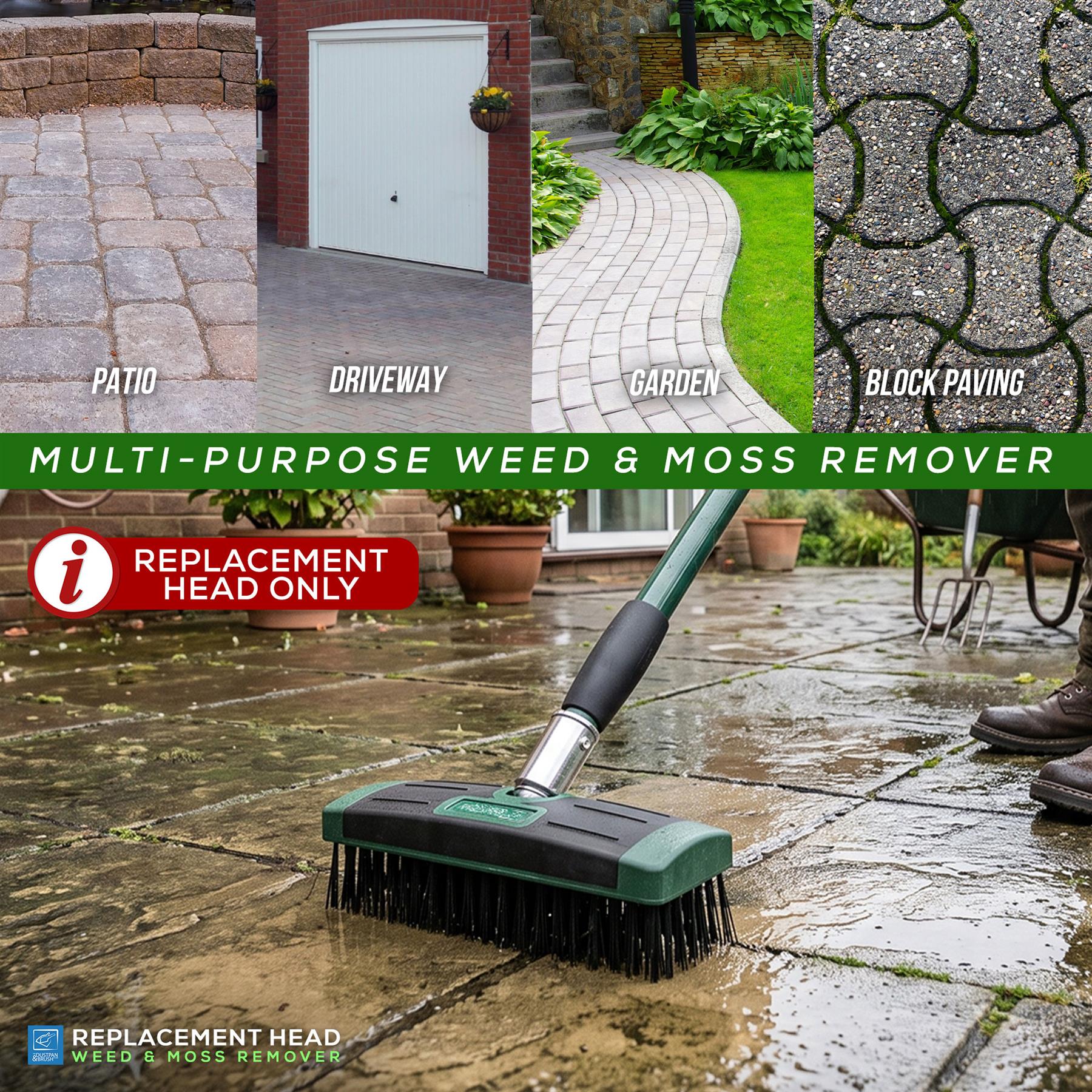 Replacement Weed Brush Head – Steel Wire Patio Cleaner - The Dustpan and Brush Store