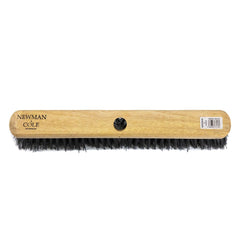 18" Newman and Cole Stiff PVC Broom Head with Hole and Wooden Handle