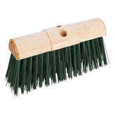 13" Round Saddle Back Wooden Broom Head Stiff PVC Yard Brush Head