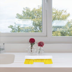 Yellow Scrubbing Brush Food Hygiene Stiff Double Winged Floor Scrub Hand Deck Brush