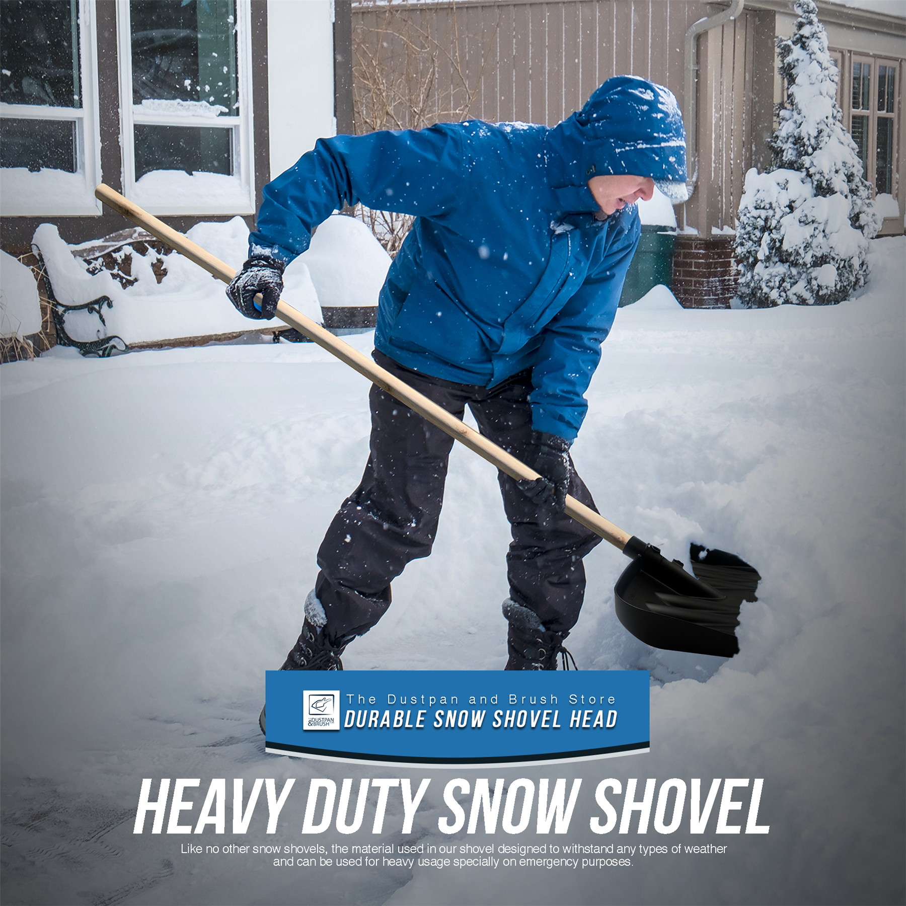 Plastic Snow Shovel Scoop Head - The Dustpan and Brush Store