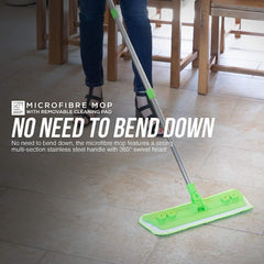 Laminate Floor Mop with Washable Microfibre Removable Cleaning Pad