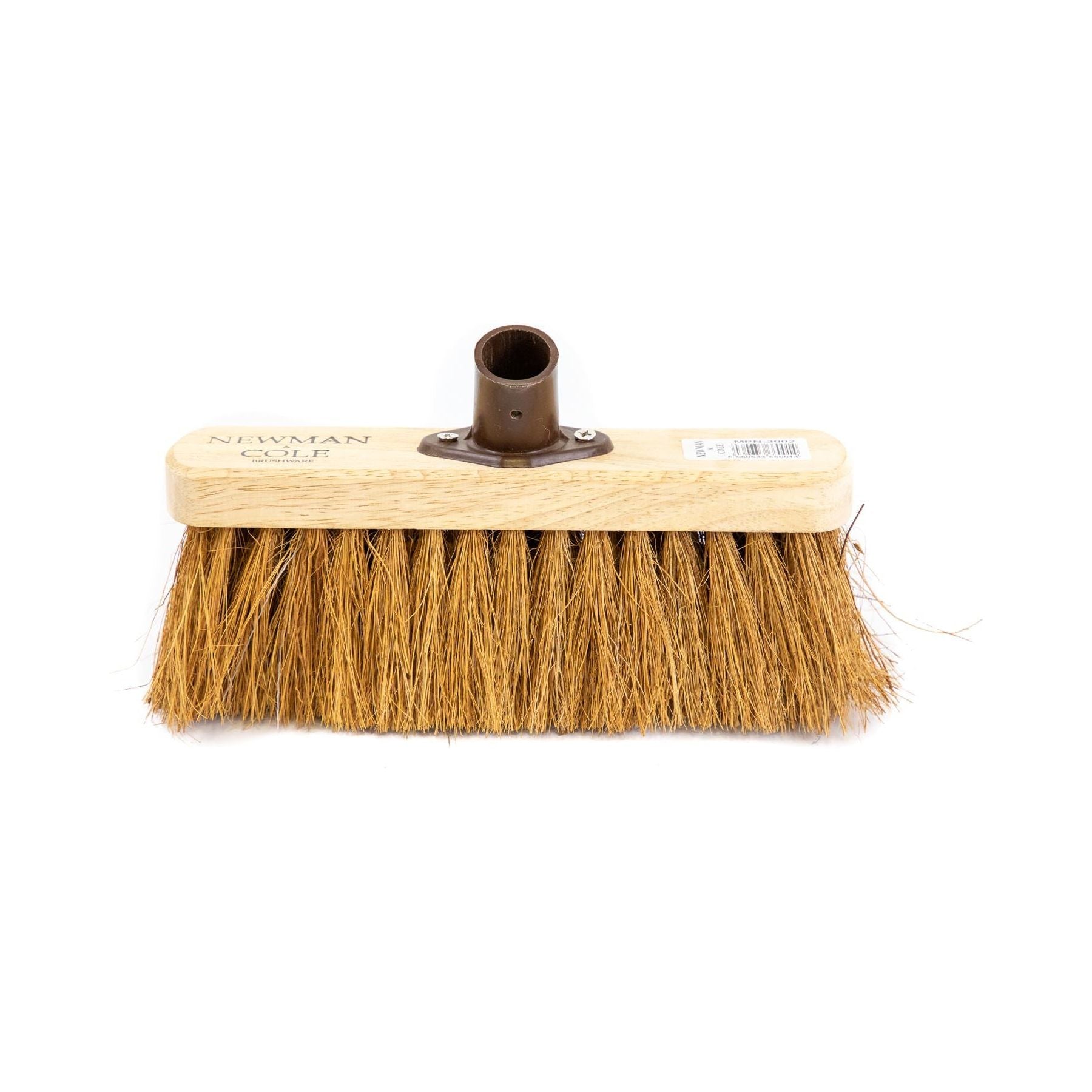 10" Newman & Cole Soft Coco Broom with wooden handle | Natural Bristle - The Dustpan and Brush Store