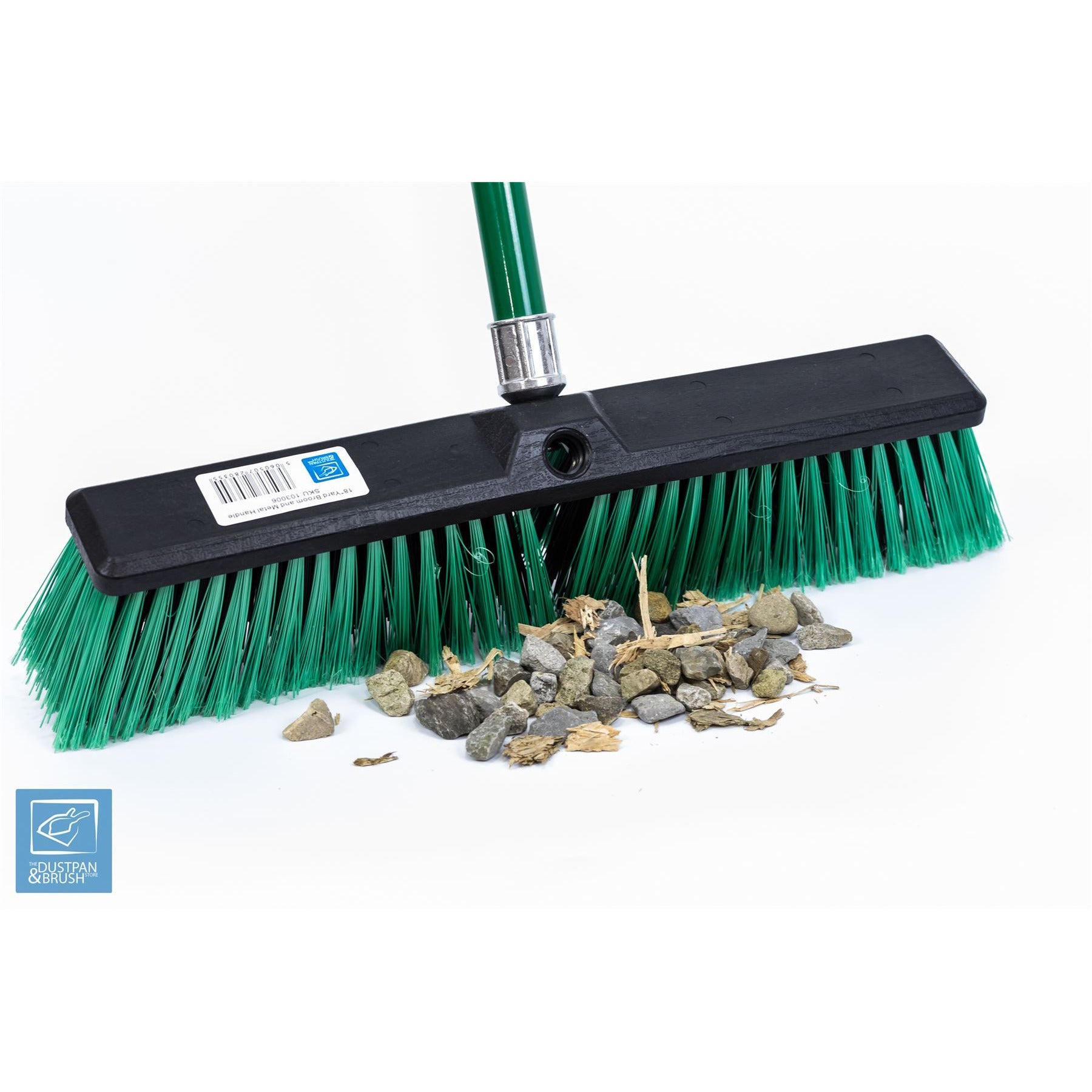 18 Stiff Outdoor Yard Broom with Metal Handle – The Dustpan and Brush Store