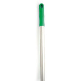 Green Aluminium Colour Coded Screw Fit Metal Hygiene Brush Mop Handle - 101209 - The Dustpan and Brush Store