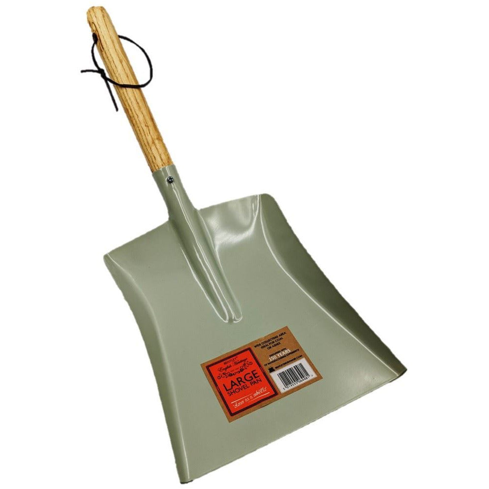Heritage Green Coal Shovel with Hand Brush Set - The Dustpan and Brush Store