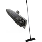 Rubber Bristle Broom Brush with Solid 1.2m Metal Handle Ideal for Dog & Cat Hair Removal - The Dustpan and Brush Store