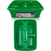 Green Plastic Caddy Cleaners Carry All Storage Tote Tray Basket for Bottles etc