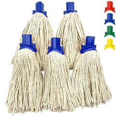 Colour Coded Blue Cotton Mop Head 12PY - Pack of 5