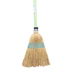Traditional Corn Broom Besom Long Handled Sweeping Brush
