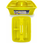 Yellow Plastic Caddy Cleaners Carry All Storage Tote Tray Basket for Bottles etc