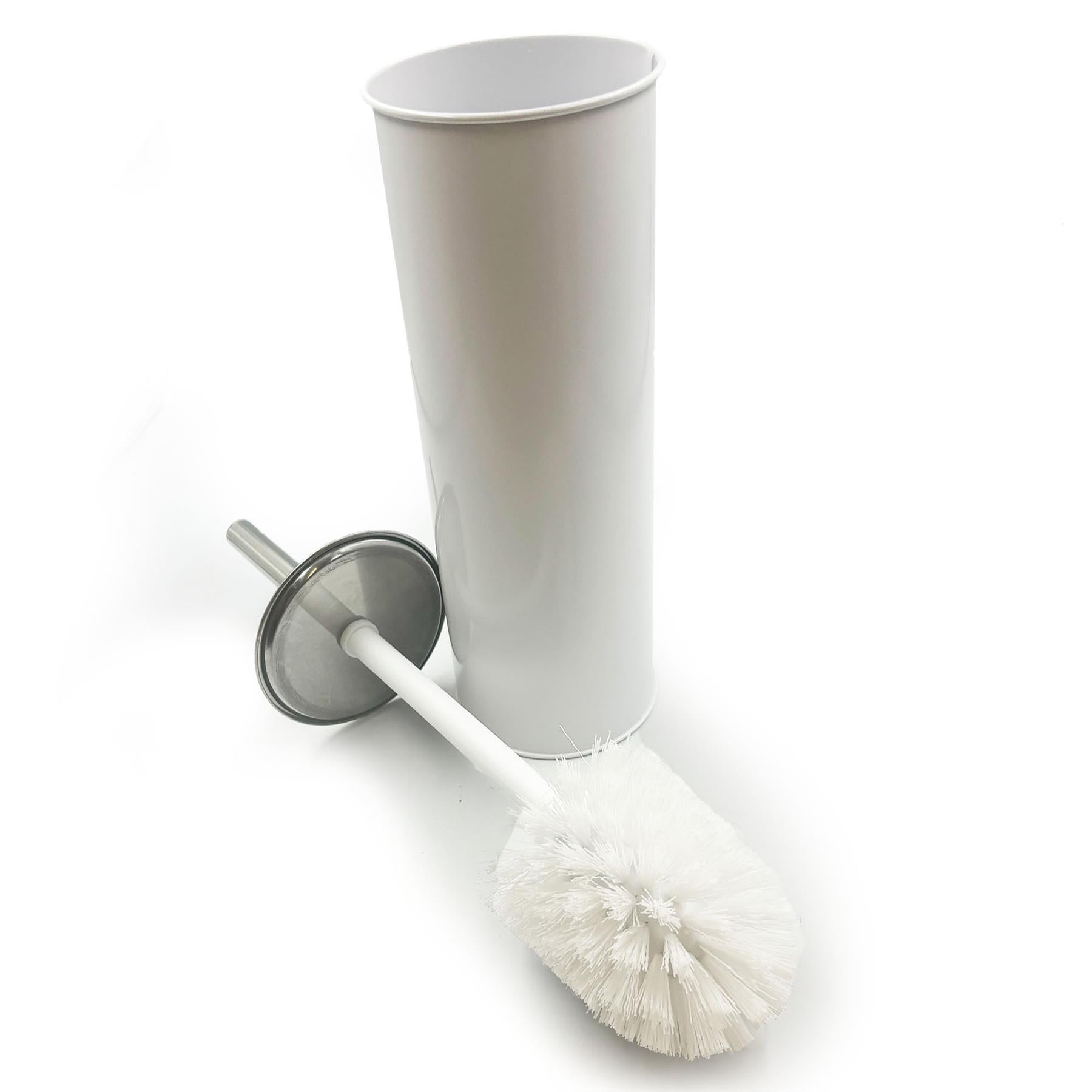 White Toilet Brush and Holder