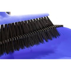 Long Multi Section Handle Dustpan and Brush Set - Blue