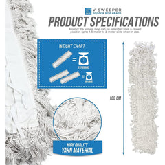 V Sweeper Large Floor Mop Refills - Pack of 2