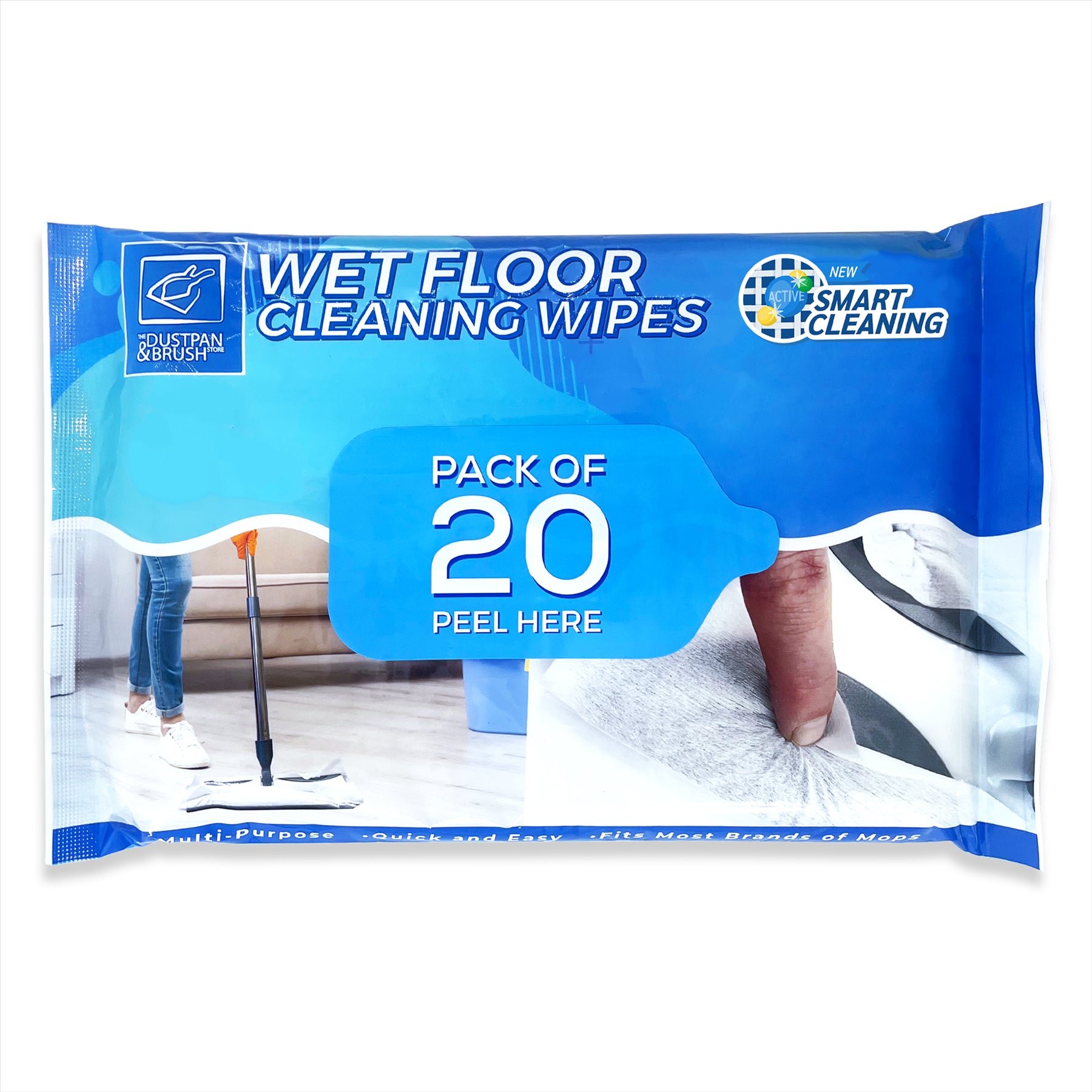 20 Wet Floor Cleaning Wipes - 1 Pack