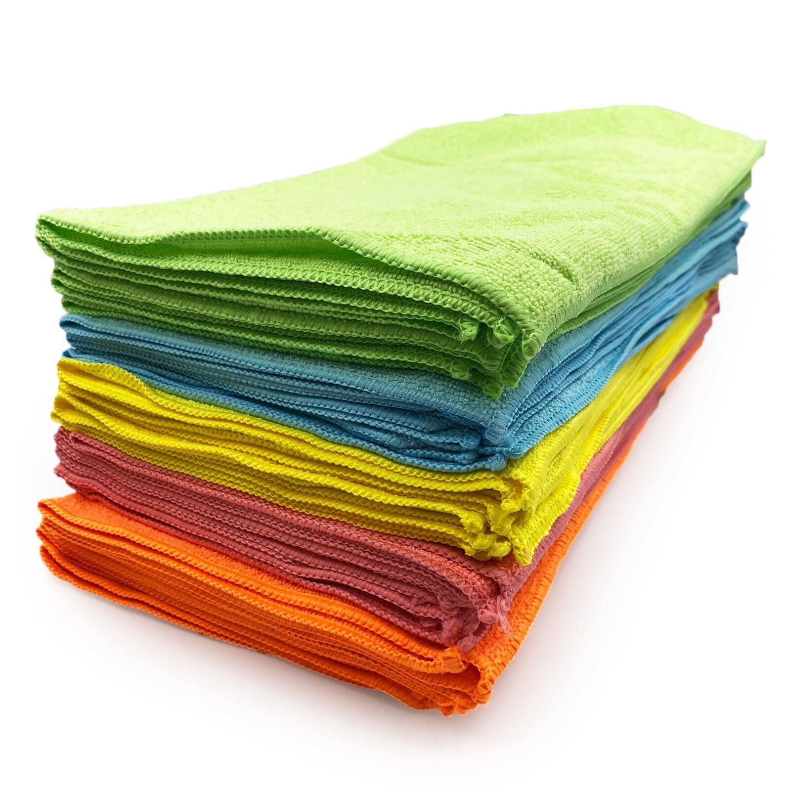 Large Microfibre Cloths Mixed Colours - Pack of 20