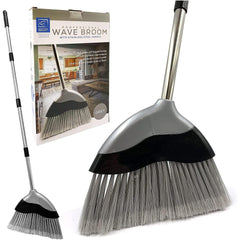 Wave Broom with 4 Piece Handle