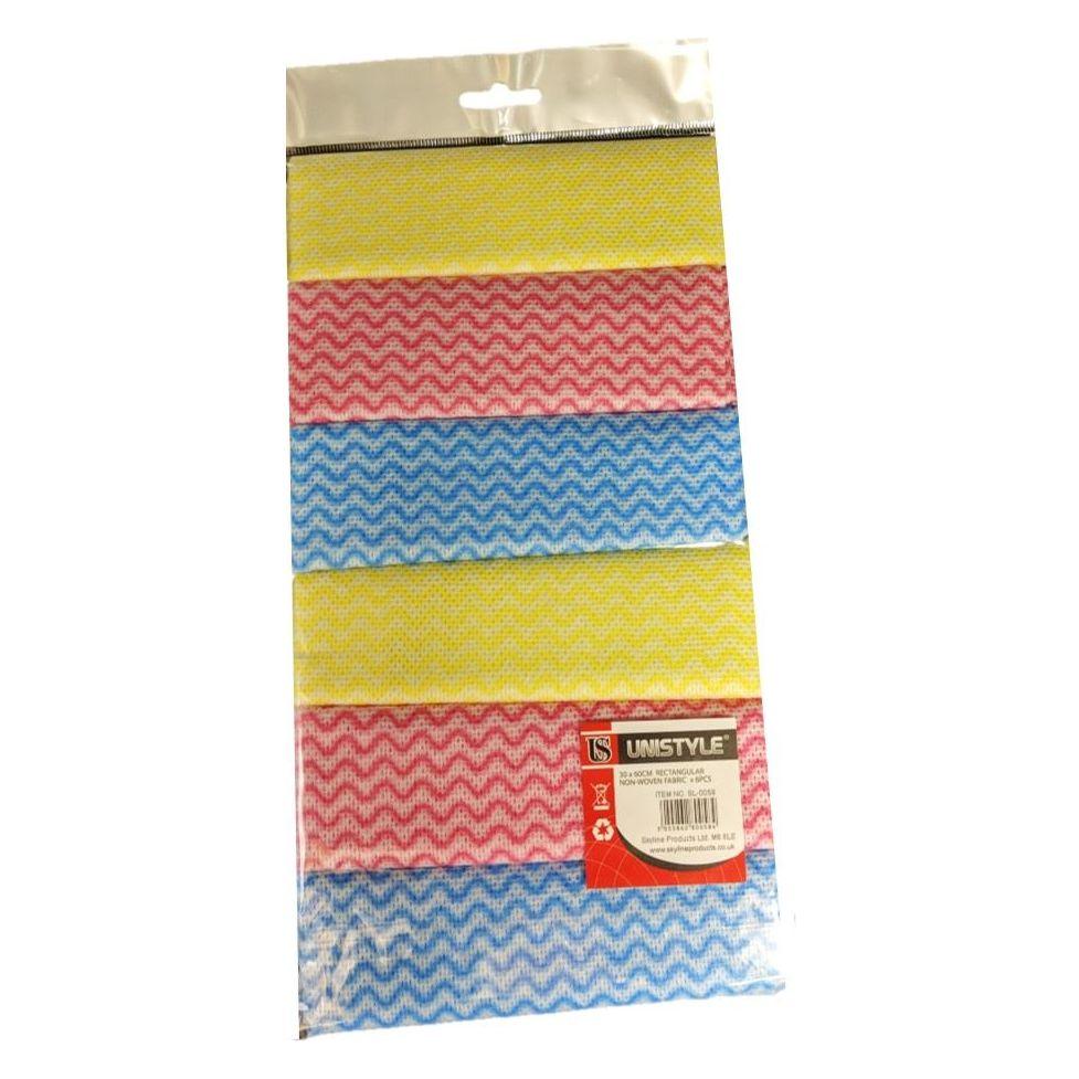 Large Fabric Multipurpose Cleaning Cloths Pack of 6