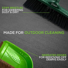 Outdoor Broom and Dustpan Set