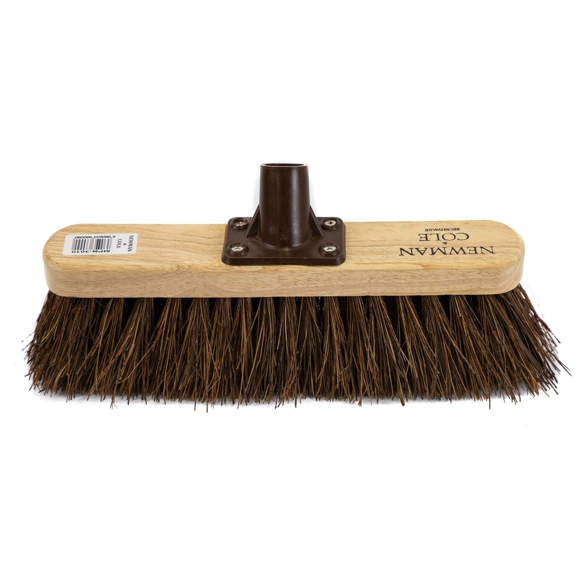 Newman and Cole 12" Natural Bassine Broom Head with Plastic Socket