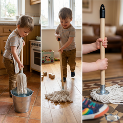 Traditional Wooden Children’s Mop