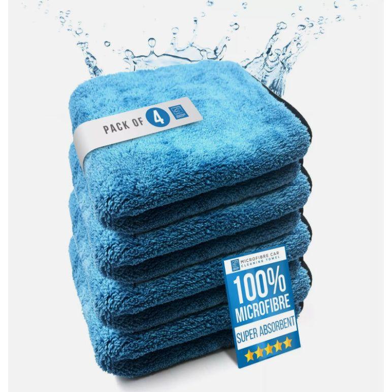 Thick Microfibre Drying Towel - 4 Pack