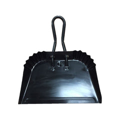 12" Wide Flat Strong Handle Metal Dustpan