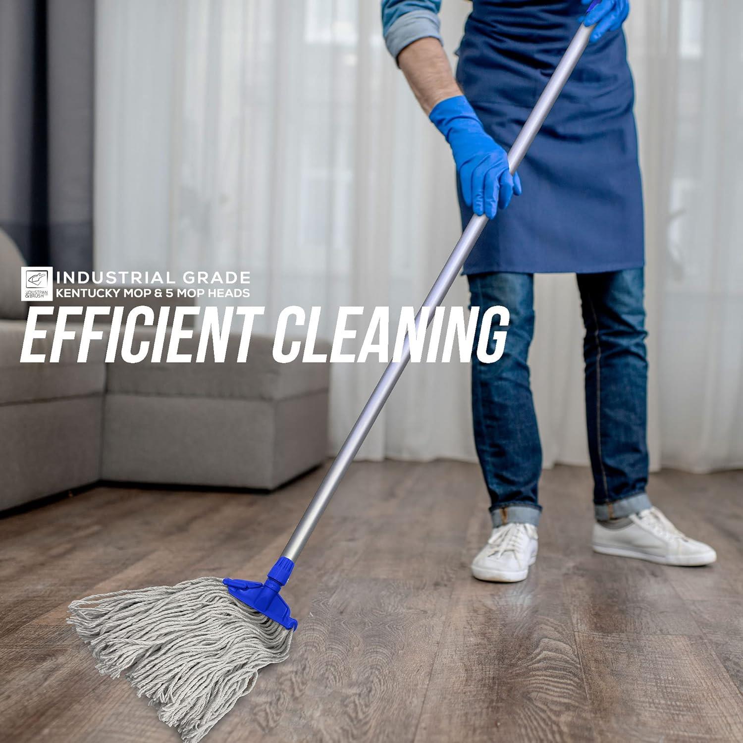 TDBS Blue Kentucky Mop Set - 5 Heads