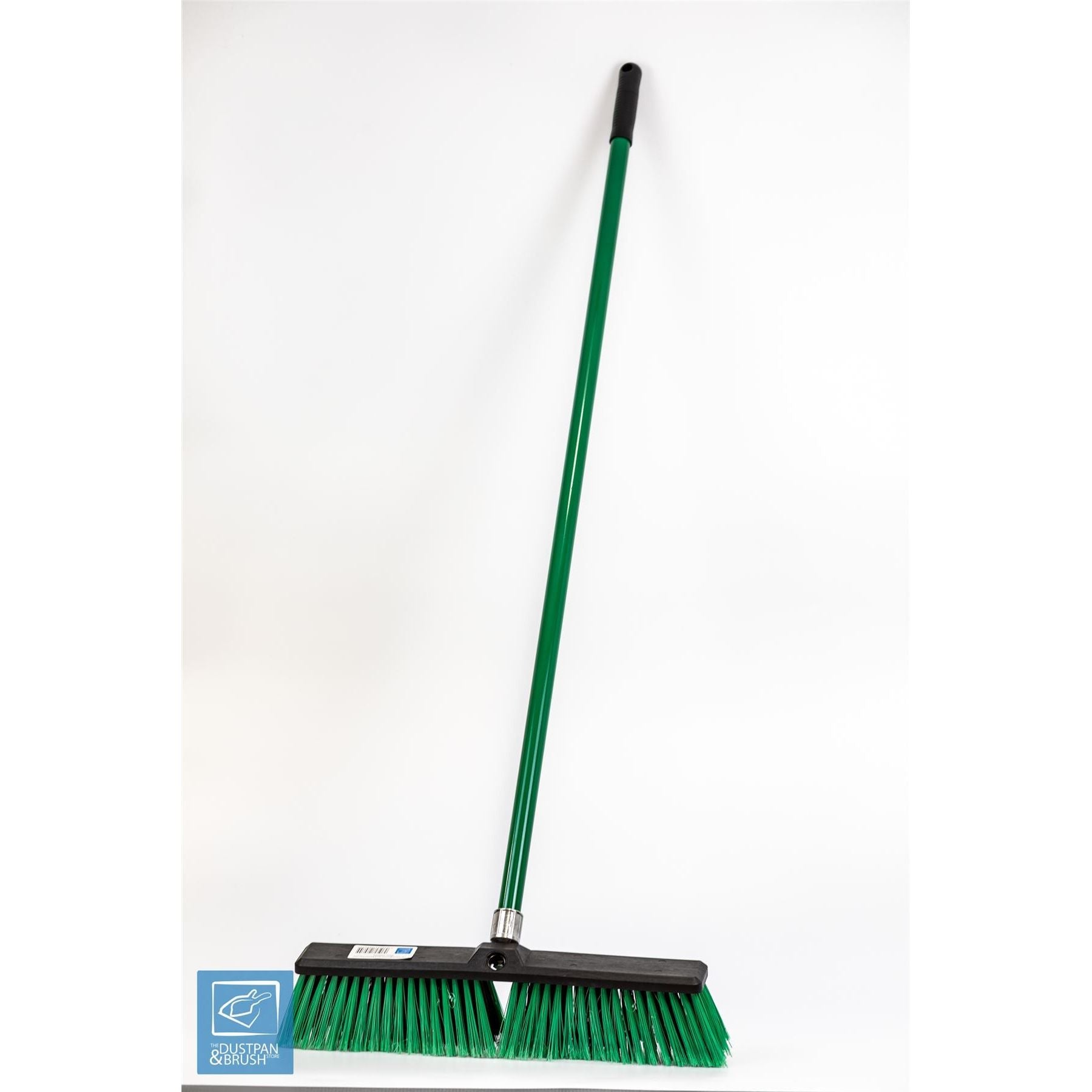 18" Stiff Outdoor Yard Broom with Metal Handle