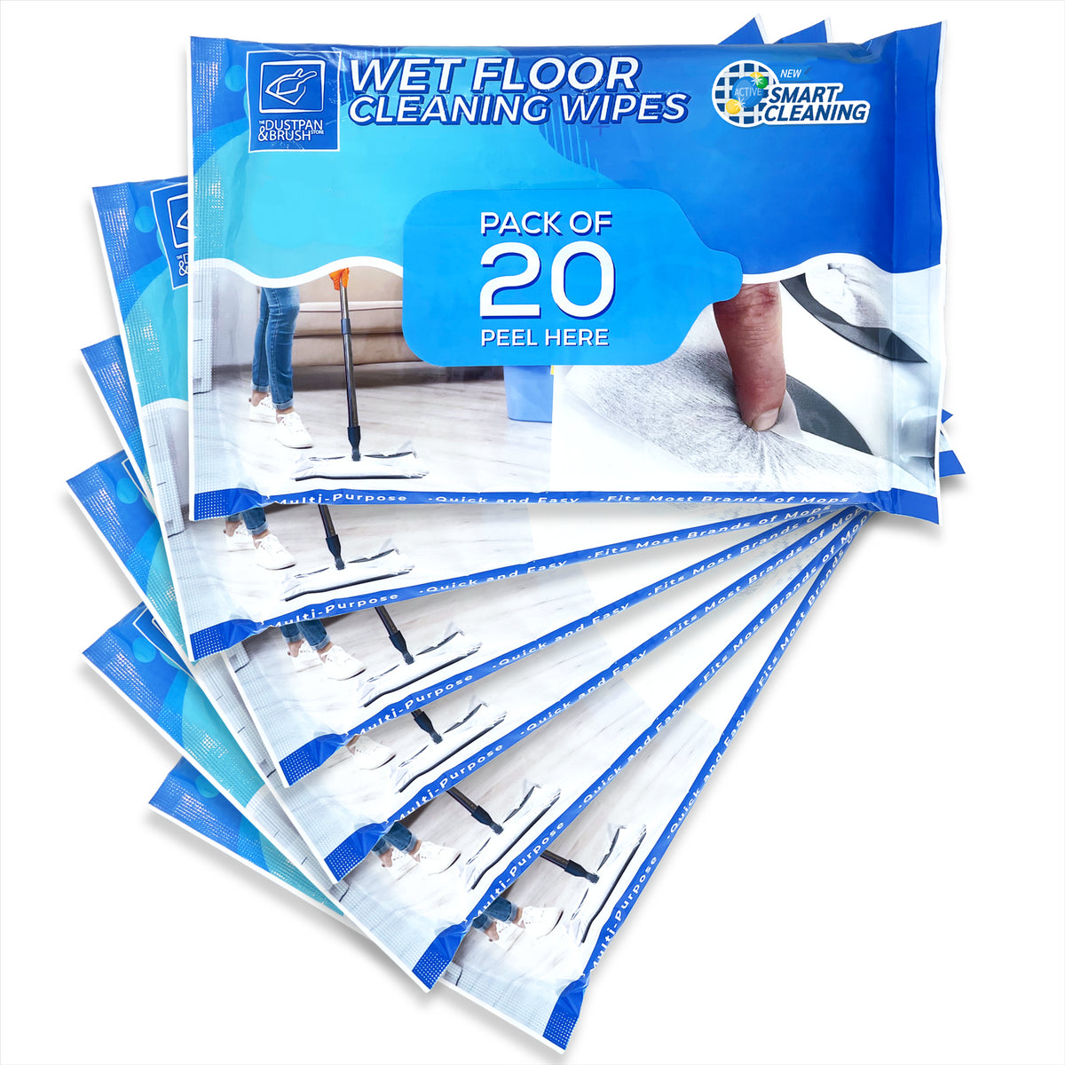 Wet Floor Cleaning Wipes - Pack of 6