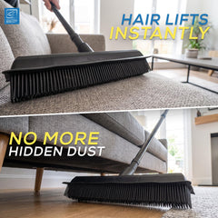 Rubber Broom with Extending Handle | Pet Hair Remover Brush - The Dustpan and Brush Store