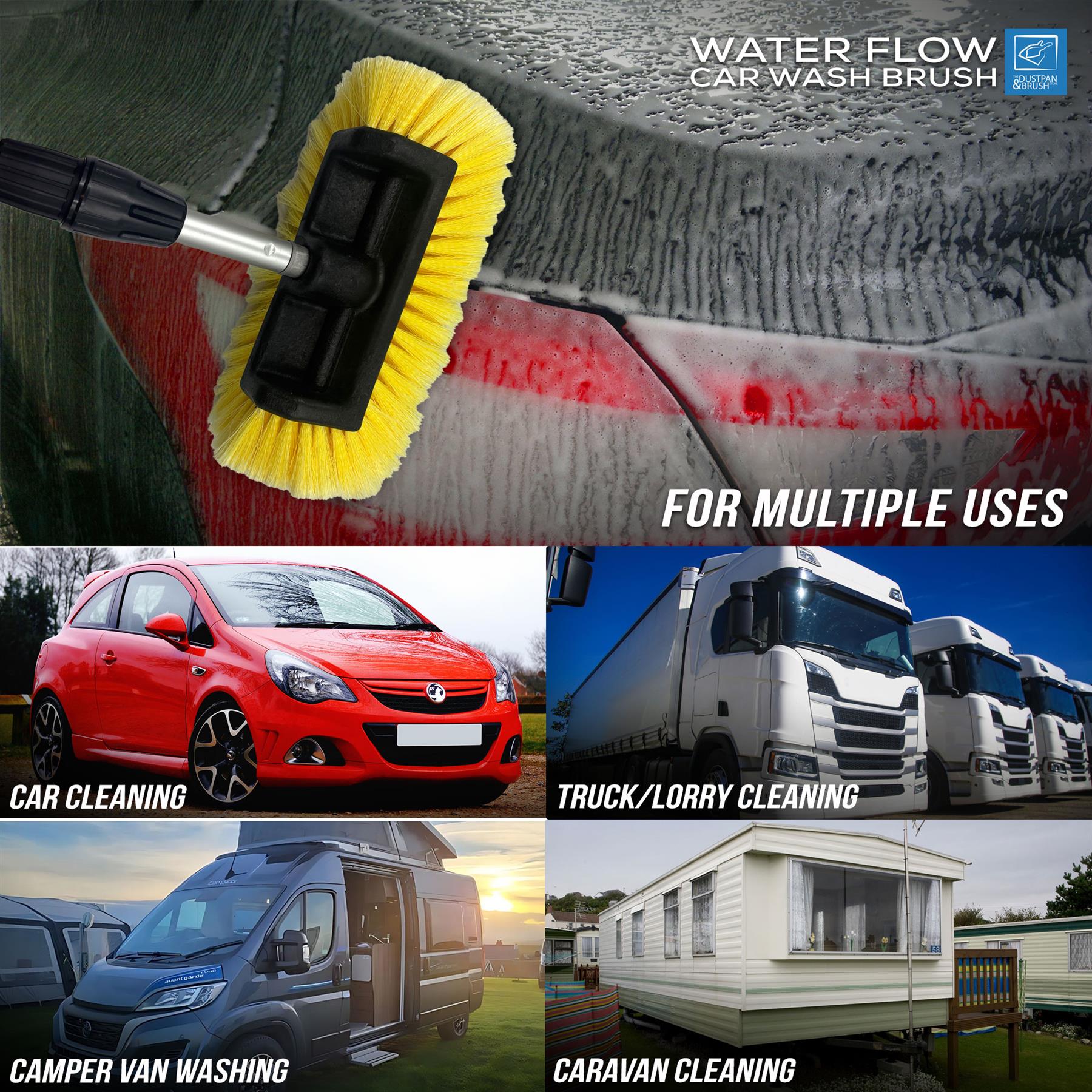 Water Flow Car Wash Brush