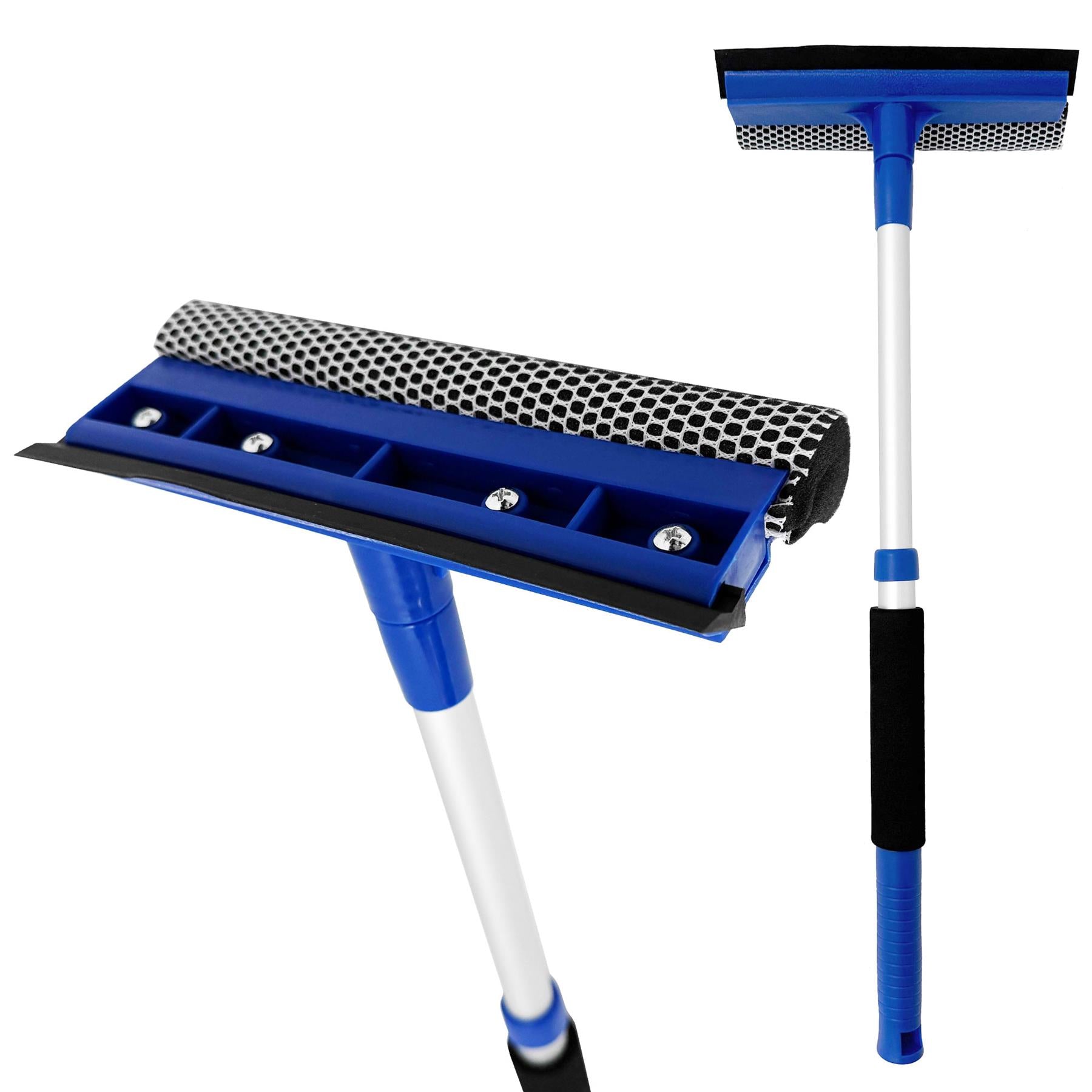 Professional Window Squeegee & Applicator with Telescopic Handle on a white background 