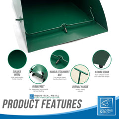 Long Handled Metal Dustpan - product features