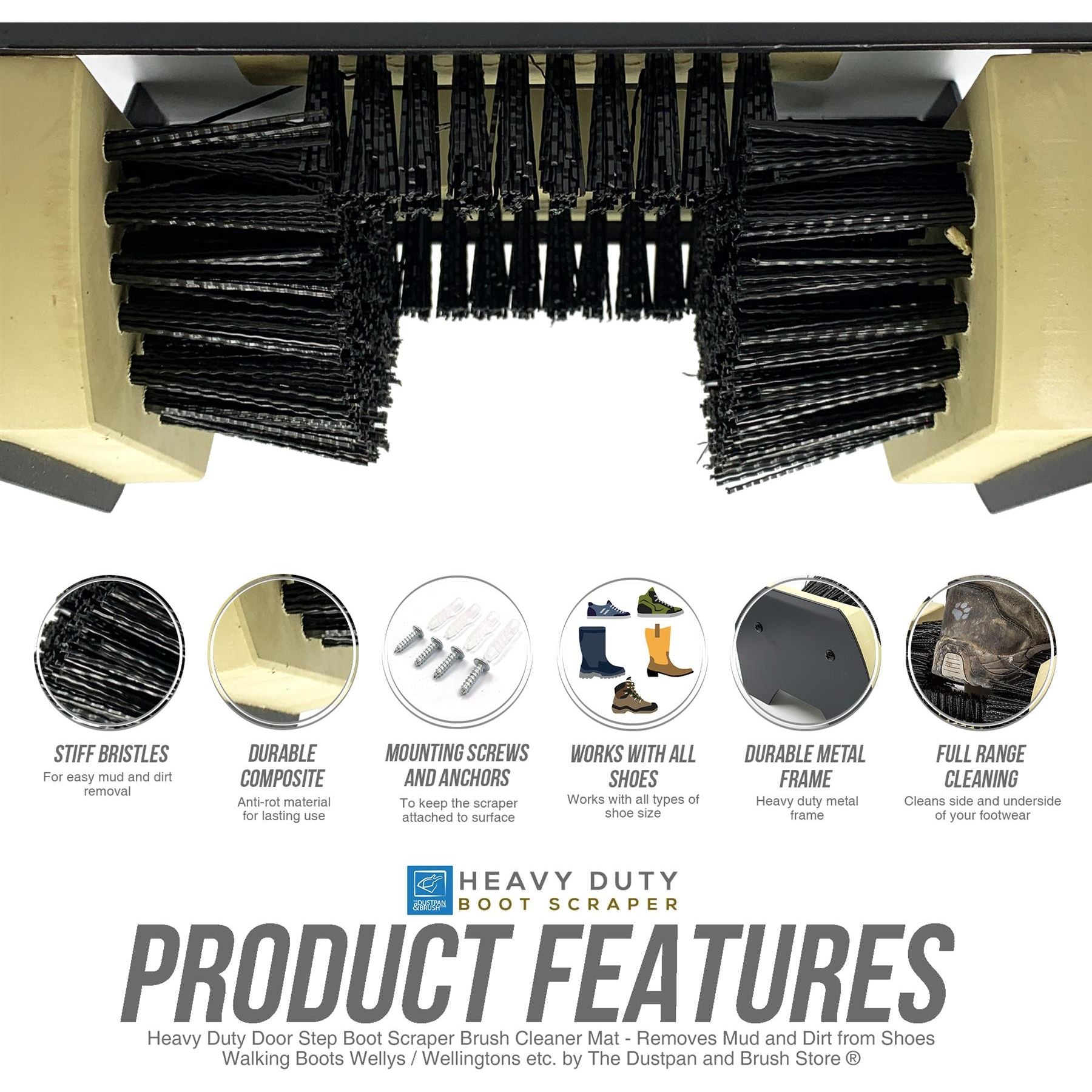 Heavy Duty Boot Scraper Brush