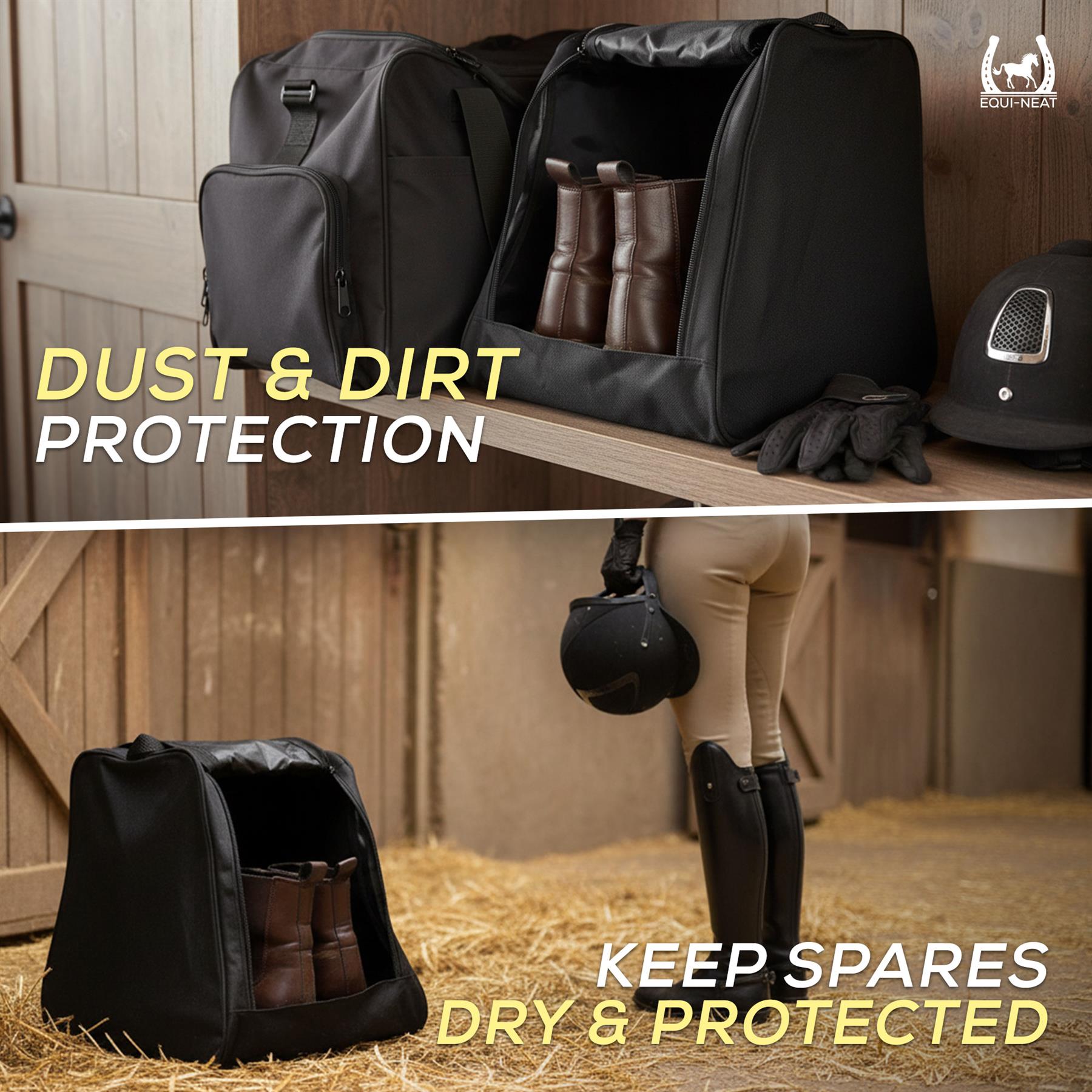 Small Boot Bag for Wellies & Walking Boots - protect your boots from dust and dirt, and keep your spare boots dry and protected 