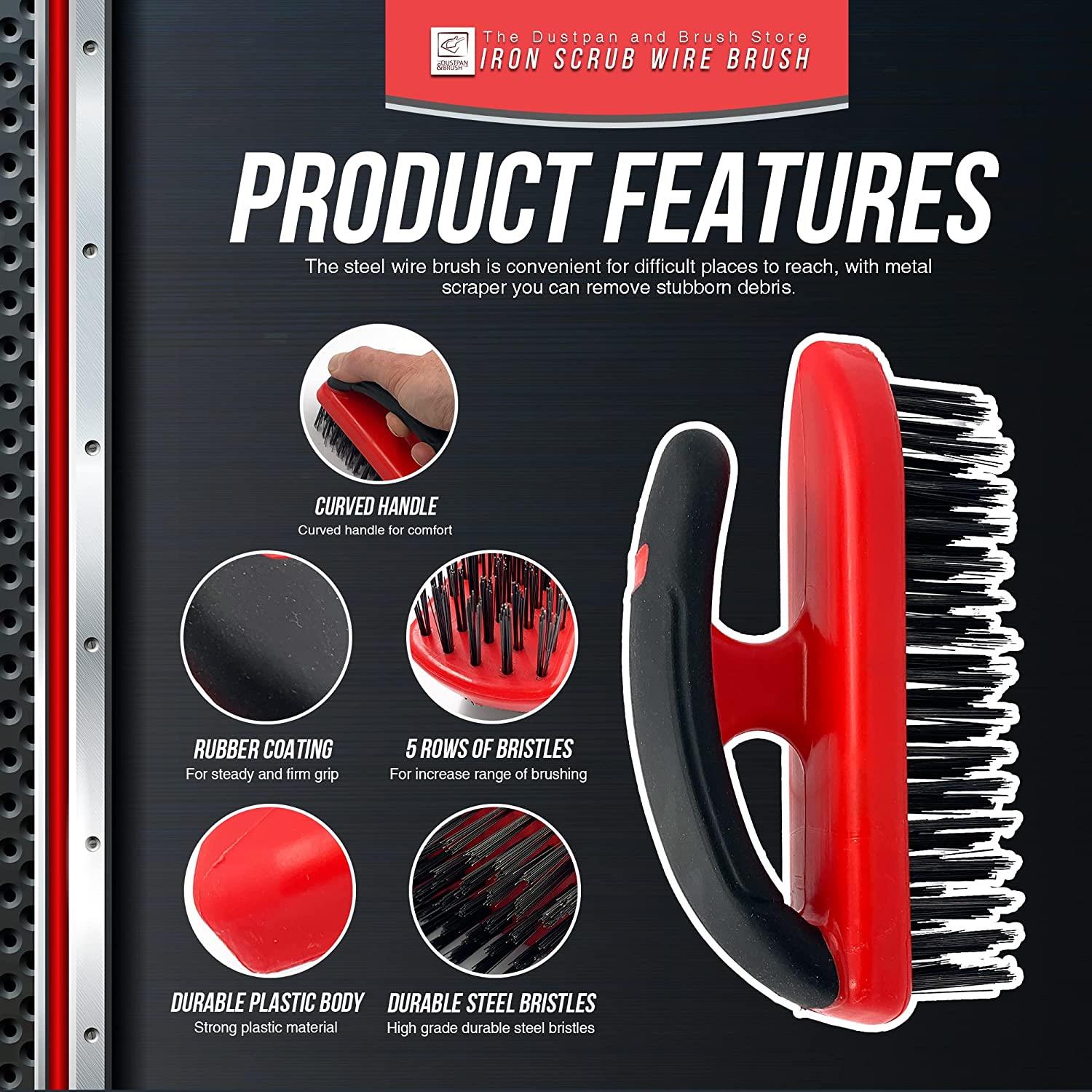 Easy Grip Iron Scrubbing Wire Brush