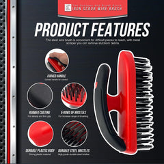 Easy Grip Iron Scrubbing Wire Brush