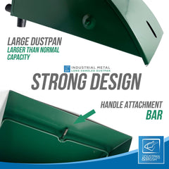 Long Handled Metal Dustpan | Industrial Lobby Dust Pan - The Dustpan and Brush Store