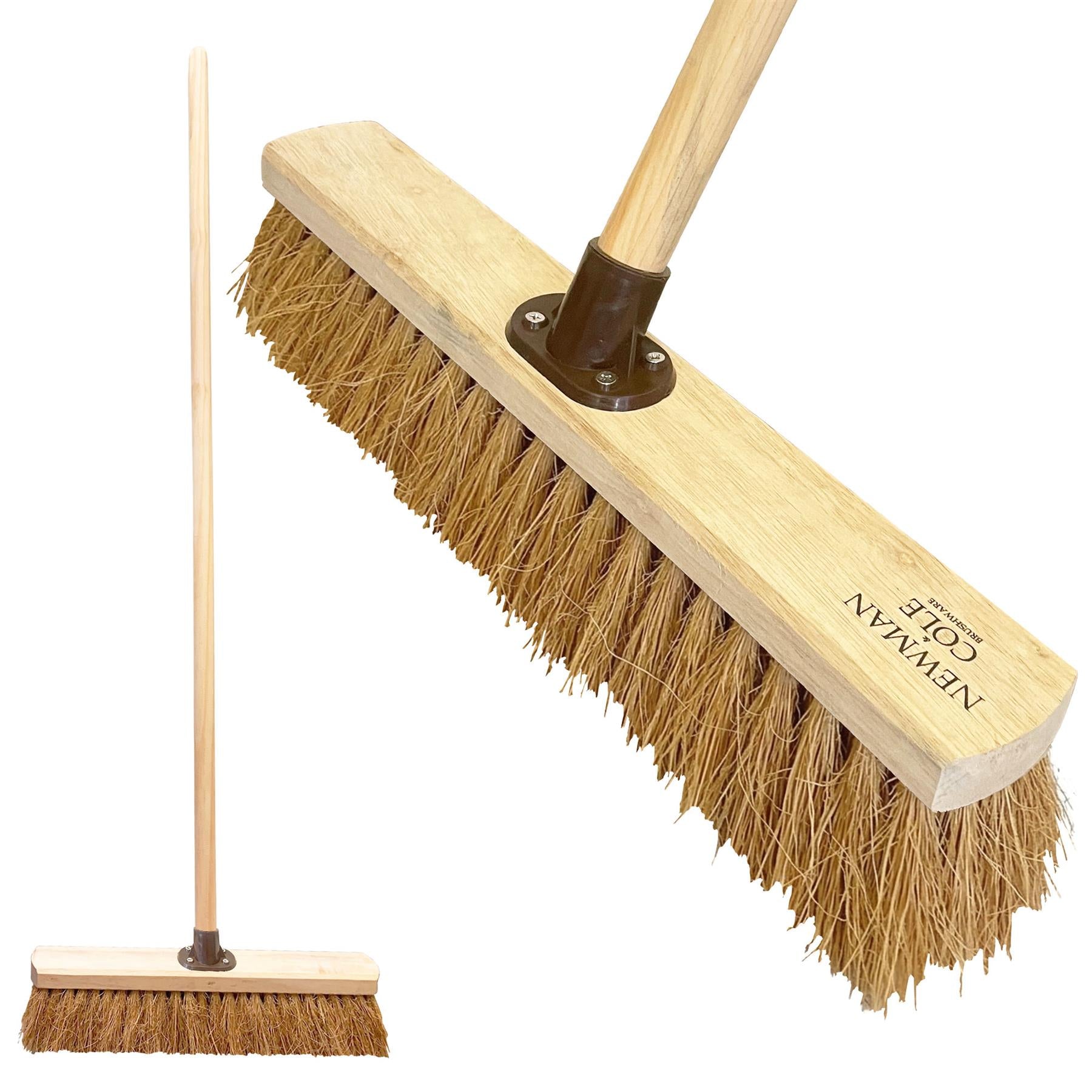 18" Newman & Cole Soft Coco Broom | Outdoor Decking Brush - The Dustpan and Brush Store