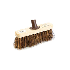 10" Newman and Cole Natural Stiff Bassine Broom Head with Plastic Socket - The Dustpan and Brush Store