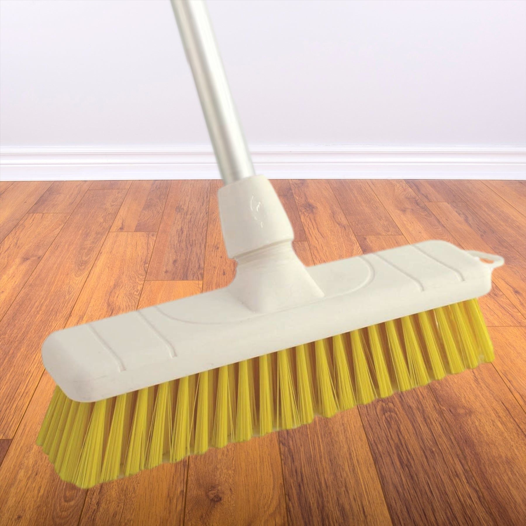 Yellow 12" 300mm Soft Colour Coded Food Hygiene Brush Sweeping Broom Head Only