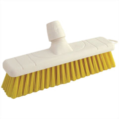 Yellow 12" 300mm Soft Colour Coded Food Hygiene Brush Sweeping Broom Head Only