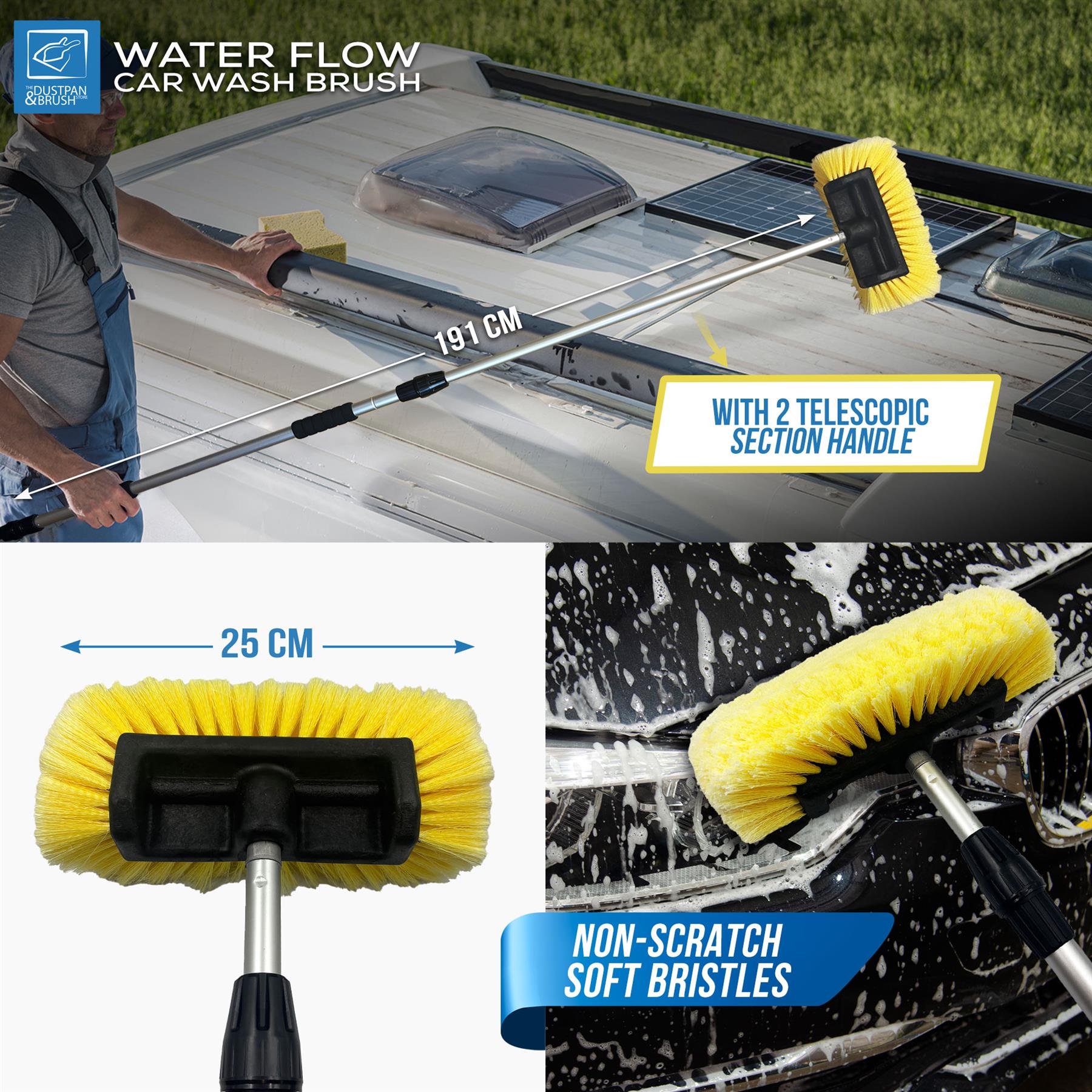 Water Flow Car Wash Brush