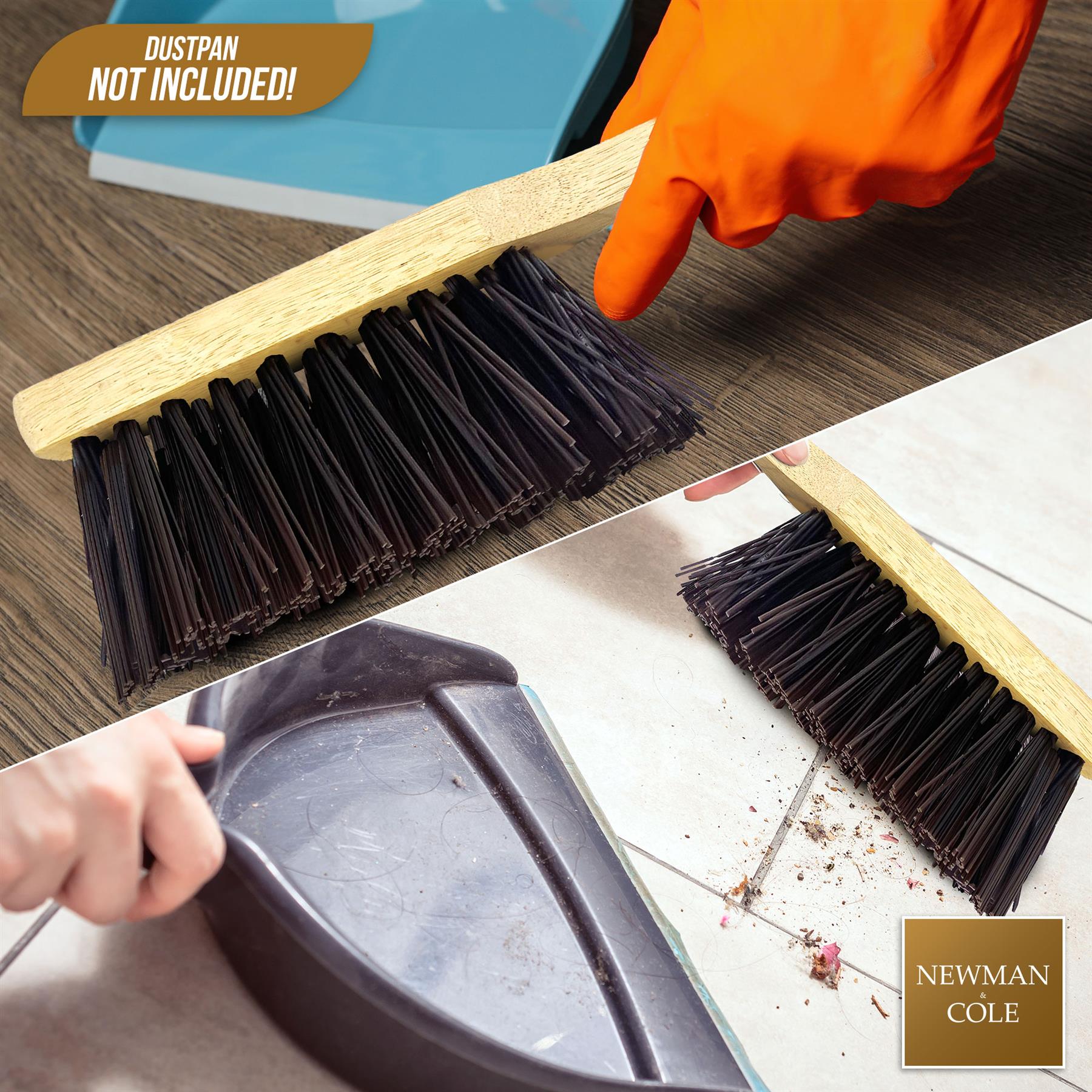 Newman and Cole Varnished Stiff PVC Hand Brush - The Dustpan and Brush Store