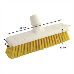 Yellow 12" 300mm Soft Colour Coded Food Hygiene Brush Sweeping Broom Head Only