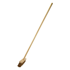 12" Newman and Cole Natural Soft Coco Broom Head with Hole and Wooden Handle