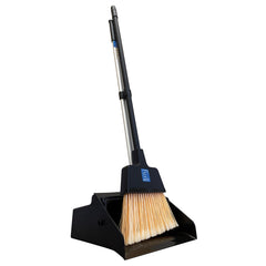 Strong Trade Long Handled Dustpan and Brush Set with Stiff Bristle Brush