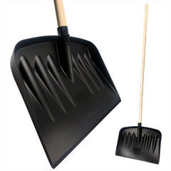 Plastic Snow Scoop Shovel Head with Wooden Handle